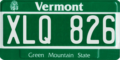 VT license plate XLQ826
