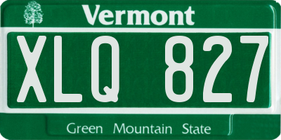 VT license plate XLQ827