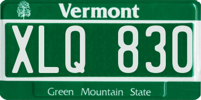 VT license plate XLQ830