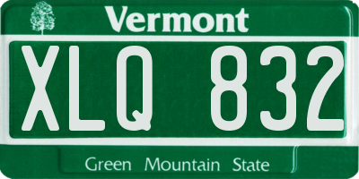 VT license plate XLQ832