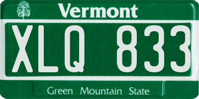 VT license plate XLQ833