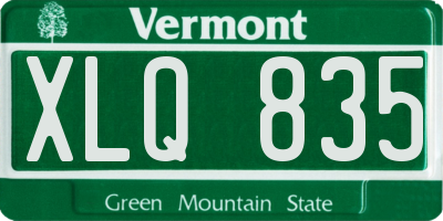 VT license plate XLQ835