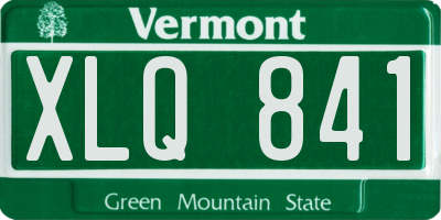 VT license plate XLQ841