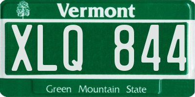 VT license plate XLQ844