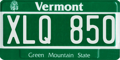 VT license plate XLQ850