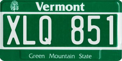 VT license plate XLQ851