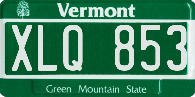 VT license plate XLQ853