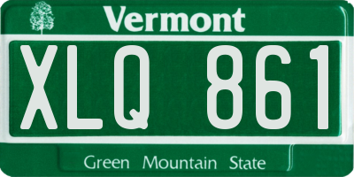 VT license plate XLQ861