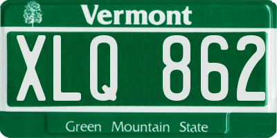 VT license plate XLQ862