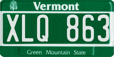 VT license plate XLQ863