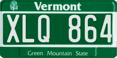 VT license plate XLQ864