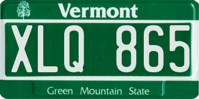 VT license plate XLQ865