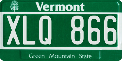 VT license plate XLQ866