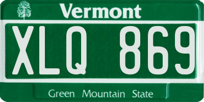 VT license plate XLQ869