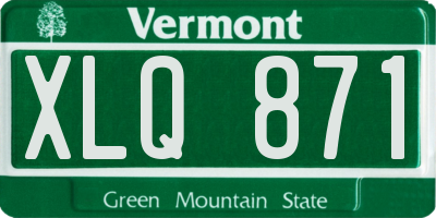 VT license plate XLQ871