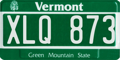 VT license plate XLQ873