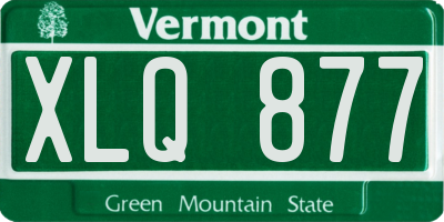 VT license plate XLQ877