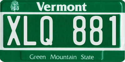 VT license plate XLQ881