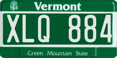 VT license plate XLQ884