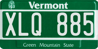 VT license plate XLQ885