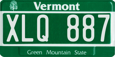 VT license plate XLQ887