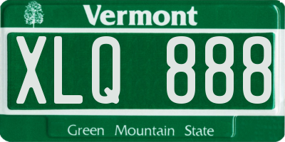 VT license plate XLQ888