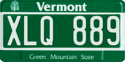 VT license plate XLQ889