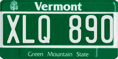 VT license plate XLQ890