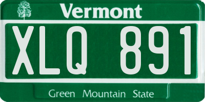VT license plate XLQ891
