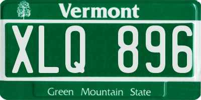 VT license plate XLQ896