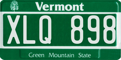 VT license plate XLQ898
