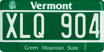 VT license plate XLQ904