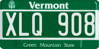 VT license plate XLQ908