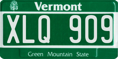 VT license plate XLQ909