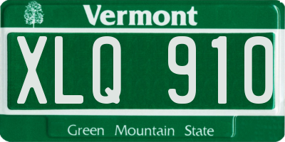 VT license plate XLQ910