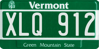 VT license plate XLQ912