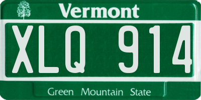 VT license plate XLQ914
