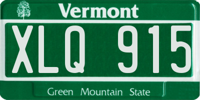 VT license plate XLQ915