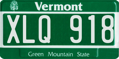 VT license plate XLQ918
