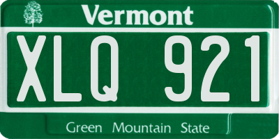 VT license plate XLQ921