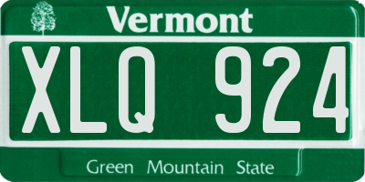 VT license plate XLQ924