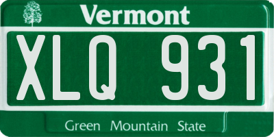 VT license plate XLQ931
