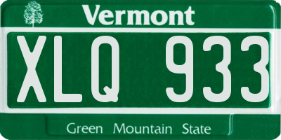 VT license plate XLQ933