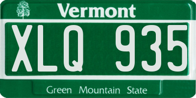 VT license plate XLQ935