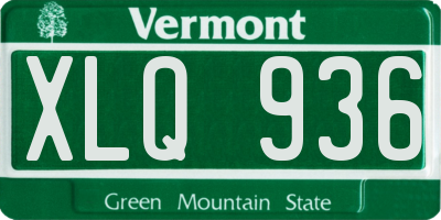 VT license plate XLQ936