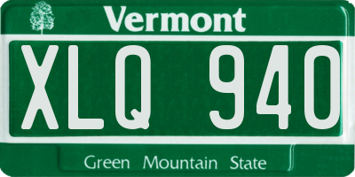 VT license plate XLQ940