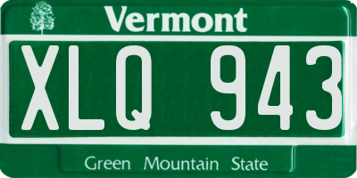 VT license plate XLQ943