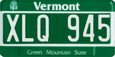VT license plate XLQ945
