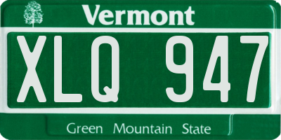 VT license plate XLQ947