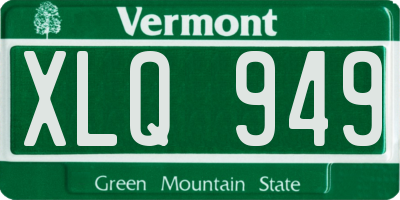 VT license plate XLQ949